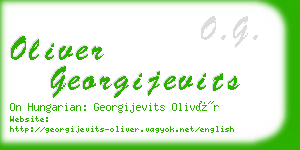 oliver georgijevits business card